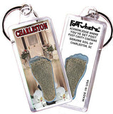 Charleston, SC FootWhere® Souvenir Key Chain. Made in USA-FootWhere® Souvenirs