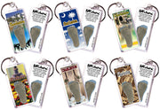 Charleston, SC FootWhere® Souvenir Keychains. 6 Piece Set. Made in USA-FootWhere® Souvenirs