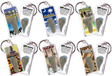 Charleston, SC FootWhere® Souvenir Keychains. 6 Piece Set. Made in USA-FootWhere® Souvenirs