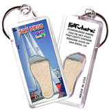 San Diego FootWhere® Souvenir Keychain. Made in USA-FootWhere® Souvenirs