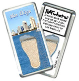 San Diego FootWhere® Souvenir Fridge Magnet. Made in USA-FootWhere® Souvenirs