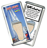 San Diego FootWhere® Souvenir Fridge Magnet. Made in USA-FootWhere® Souvenirs
