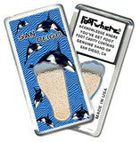 San Diego FootWhere® Souvenir Fridge Magnet. Made in USA-FootWhere® Souvenirs