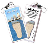 San Diego FootWhere® Souvenir Zipper-Pull. Made in USA-FootWhere® Souvenirs