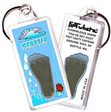 Seattle FootWhere® Souvenir Keychains. 6 Piece Set. Made in USA - FootWhere® Souvenir Shop