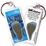 Seattle FootWhere® Souvenir Keychains. 6 Piece Set. Made in USA - FootWhere® Souvenir Shop