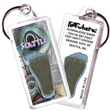 Seattle FootWhere® Souvenir Keychains. 6 Piece Set. Made in USA - FootWhere® Souvenir Shop