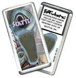 Seattle FootWhere® Souvenir Fridge Magnet. Made in USA-FootWhere® Souvenirs