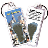 San Francisco FootWhere® Souvenir Key Chain. Made in USA-FootWhere® Souvenirs