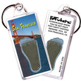 San Francisco FootWhere® Souvenir Key Chain. Made in USA-FootWhere® Souvenirs