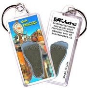 San Francisco FootWhere® Souvenir Key Chain. Made in USA-FootWhere® Souvenirs
