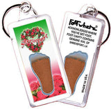 Shreveport FootWhere® Souvenir Key Chain. Made in USA-FootWhere® Souvenirs