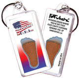 Shreveport FootWhere® Souvenir Key Chain. Made in USA-FootWhere® Souvenirs