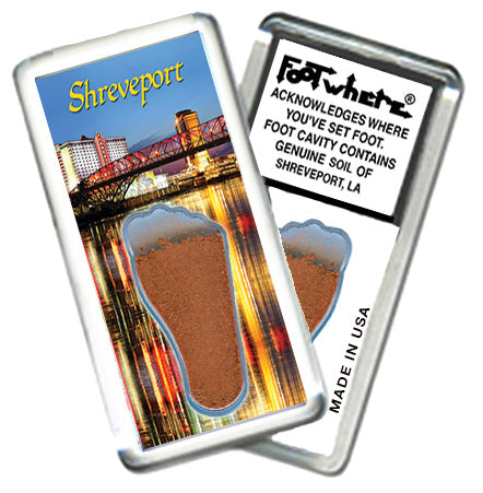 Shreveport FootWhere® Souvenir Magnet. 72 pieces / 6 assorted styles.