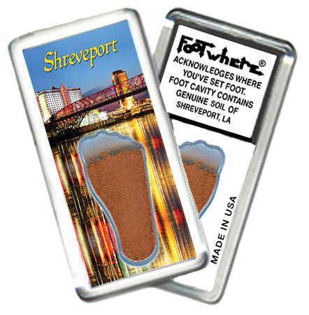 Shreveport FootWhere® Souvenir Magnet. Made in USA-FootWhere® Souvenirs