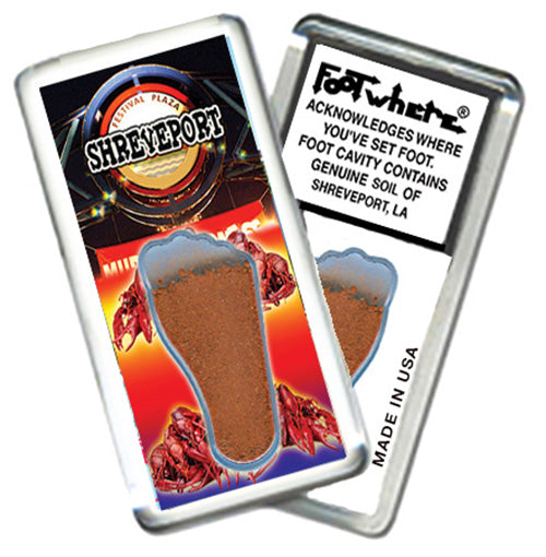 Shreveport FootWhere® Souvenir Magnet. 72 pieces / 6 assorted styles.