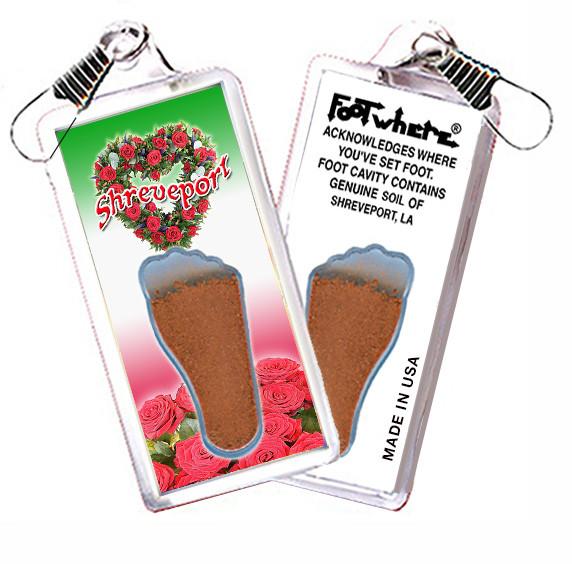Shreveport FootWhere® Souvenir Zipper-Pull. 72 pieces / 6 assorted styles.-FootWhere® Souvenirs