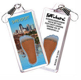 Shreveport FootWhere® Souvenir Zipper-Pull. Made in USA-FootWhere® Souvenirs