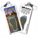 St. Louis FootWhere® Souvenir Zipper-Pull. Made in USA-FootWhere® Souvenirs