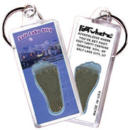Salt Lake City FootWhere® Souvenir Keychains. 6 Piece Set. Made in USA - FootWhere® Souvenir Shop