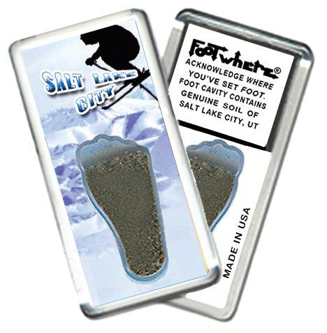 Salt Lake City FootWhere® Souvenir Fridge Magnets. 6 Piece Set. Made in USA - FootWhere® Souvenir Shop