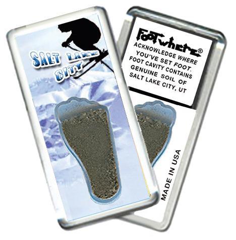 Salt Lake City FootWhere® Souvenir Magnet. Made in USA-FootWhere® Souvenirs