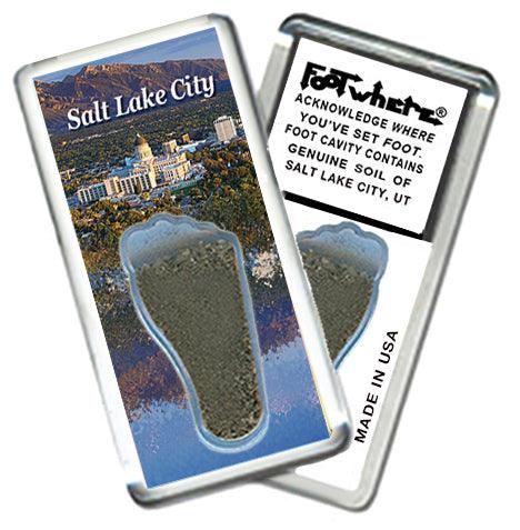 Salt Lake City FootWhere® Souvenir Fridge Magnets. 6 Piece Set. Made in USA - FootWhere® Souvenir Shop
