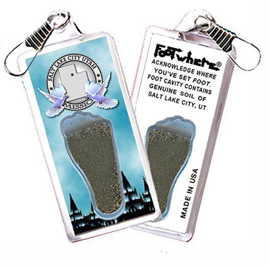 Salt Lake City FootWhere® Souvenir Zipper-Pull. Made in USA-FootWhere® Souvenirs