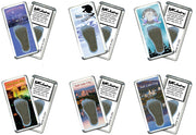 Salt Lake City FootWhere® Souvenir Fridge Magnets. 6 Piece Set. Made in USA - FootWhere® Souvenir Shop