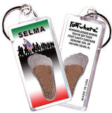 Selma, AL FootWhere® Souvenir Key Chain. Made in USA-FootWhere® Souvenirs