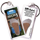 Selma, AL FootWhere® Souvenir Key Chain. Made in USA-FootWhere® Souvenirs