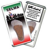 Selma, AL FootWhere® Souvenir Magnet. Made in USA-FootWhere® Souvenirs