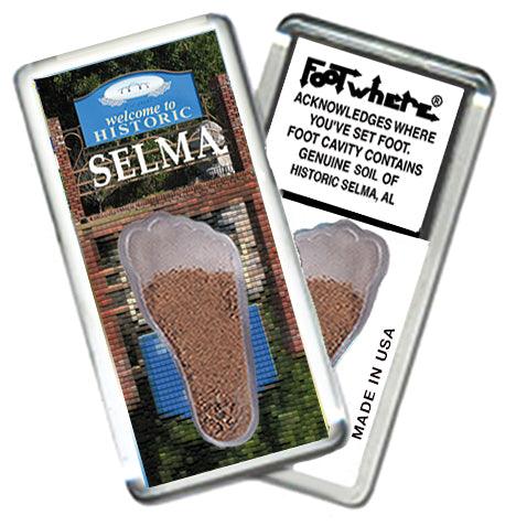 Selma FootWhere® Souvenir Fridge Magnets. 6 Piece Set. Made in USA-FootWhere® Souvenirs