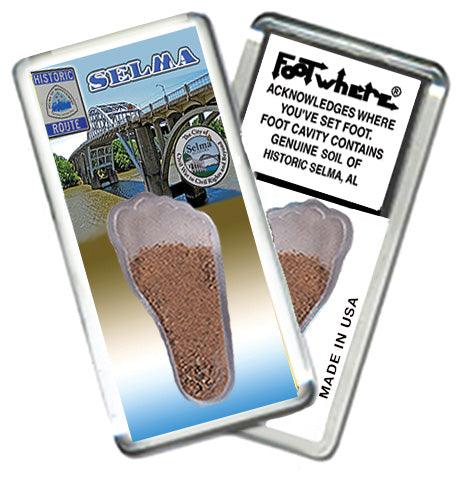 Selma FootWhere® Souvenir Fridge Magnets. 6 Piece Set. Made in USA-FootWhere® Souvenirs