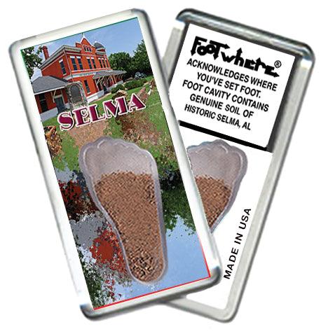 Selma FootWhere® Souvenir Fridge Magnets. 6 Piece Set. Made in USA-FootWhere® Souvenirs