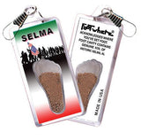 Selma FootWhere® Souvenir Zipper-Pulls. 6 Piece Set. Made in USA-FootWhere® Souvenirs