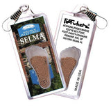 Selma, AL FootWhere® Souvenir Zipper-Pull. Made in USA-FootWhere® Souvenirs