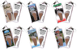 Selma FootWhere® Souvenir Zipper-Pulls. 6 Piece Set. Made in USA-FootWhere® Souvenirs