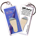 Load image into Gallery viewer, South Padre Island FootWhere® Souvenir Keychain. 72 pieces/6 assorted styles.
