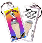 Load image into Gallery viewer, South Padre Island FootWhere® Souvenir Keychain. Made in USA-FootWhere® Souvenirs
