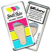 South Padre, TX FootWhere® Souvenir Fridge Magnet. Made in USA-FootWhere® Souvenirs