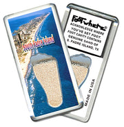 South Padre, TX FootWhere® Souvenir Magnet. 72 pieces/6 assorted styles.