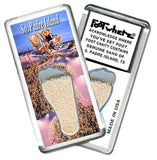 South Padre, TX FootWhere® Souvenir Fridge Magnet. Made in USA-FootWhere® Souvenirs