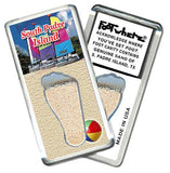 South Padre, TX FootWhere® Souvenir Fridge Magnet. Made in USA-FootWhere® Souvenirs