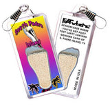 South Padre Island FootWhere® Souvenir Zipper-Pull. Made in USA-FootWhere® Souvenirs