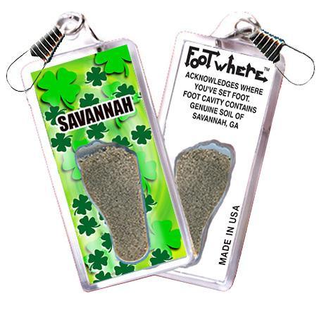 Savannah FootWhere® Souvenir Zipper-Pull. Made in USA-FootWhere® Souvenirs