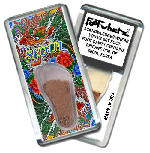 Seoul, Korea FootWhere® Souvenir Magnet. Made in USA-FootWhere® Souvenirs