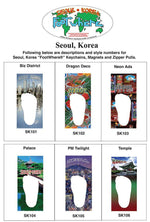 Load image into Gallery viewer, Seoul, Korea FootWhere® Souvenir Zipper-Pull. Made in USA-FootWhere® Souvenirs
