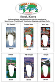 Seoul, Korea FootWhere® Souvenir Zipper-Pull. Made in USA-FootWhere® Souvenirs
