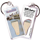 St. Augustine FootWhere® Souvenir Keychain. Made in USA-FootWhere® Souvenirs